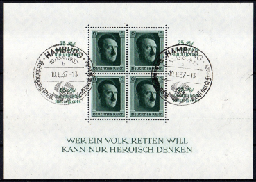 Michel Nr. 648 (Block9), Kulturförderung gestempelt FDC.